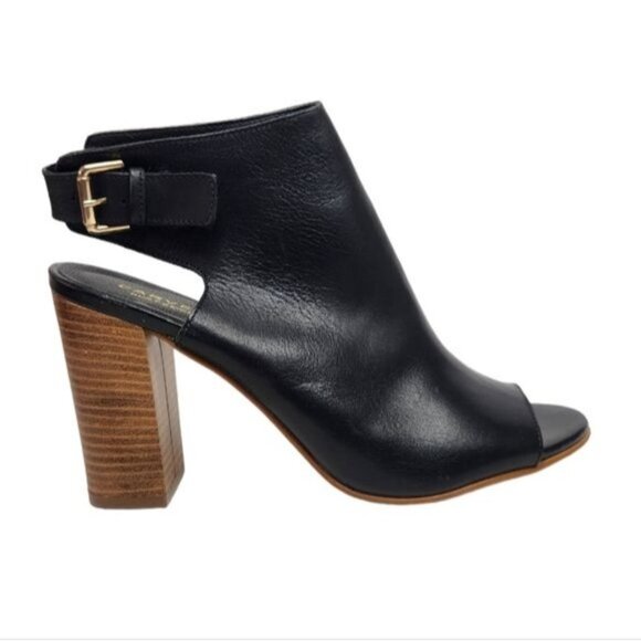 KURT GEIGER Leather Peep Toe Heel Sandals - Picture 1 of 13